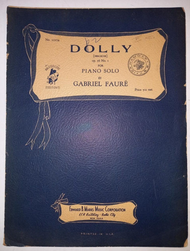 Gabriel Fauré. Dolly (berceuse), Op 56 N°1