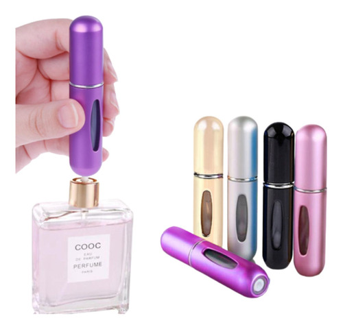 Kit 2 Mini Spray Porta Perfumes 5ml Recarregáveis Para Bolsa