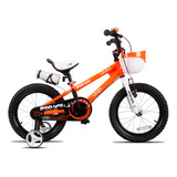 Bicicleta  De Passeio Pro-x Free-boy Aro 16 Freios V-brakes E Tambor Cor Laranja Com Rodas De Treinamento