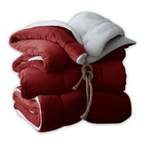 Coberdrom Flannel Com Sherpa 2.45x2.20 Sultan Diversas Cores Cor Vermelho