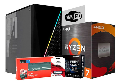 Pc Gamer Arcoteck Ryzen 7 5700g 32gb M.2 480gb Gabinete Rgb