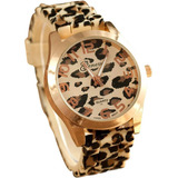 Fanmis Unisex Ginebra Leopard Silicona Jelly Gel Relojes Ana