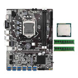 Placa Base Minera B75 Btc Con Cpu G530/g630 Y 2x8g Ddr3 Ram