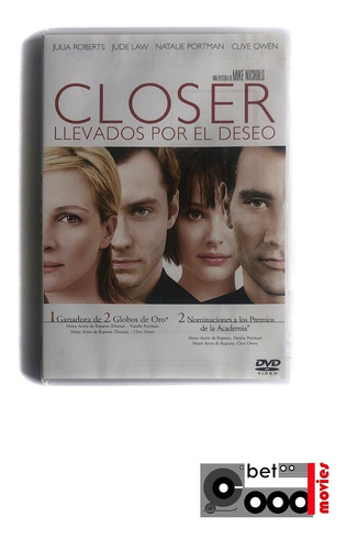 Dvd Película Closer / Llevados Por El Deseo - Excelente 