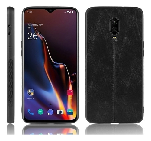 S Para Oneplus 6t, Costura À Prova De Choque, Pele Com