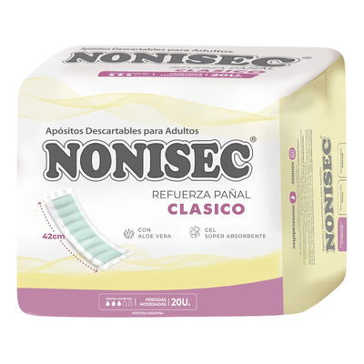 Nonisec refuerza pañal clásico descartable 20 unidades talle grande | MercadoLibre