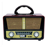 Radio Fm Y Am Bocina Bluetooth Usb Micro Sd Auxiliar Vintage