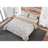 Cubrecama Quilt King Size Colchon 2x2 Estampado Reversible Color Bremen