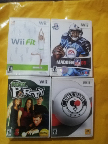 4 Video Juegos Para Nintendo Wii (de Uso) 