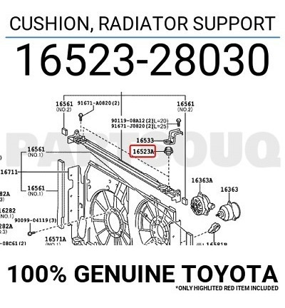 Goma Radiador Toyota Rav4 2013 2014 2015 2016 2017 2018  Foto 2
