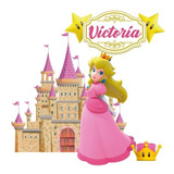 Decoración Cuarto Infantil Princesa Mario Bros Nombre 80x60