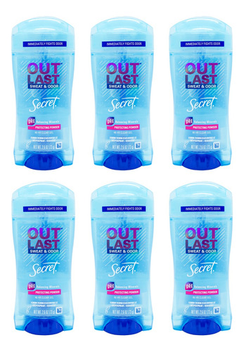 Secret Kit X6 Desodorante En Gel Outlast Protecting Powder 