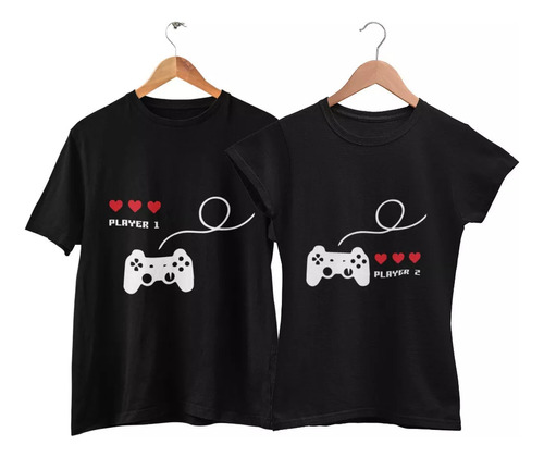 Playeras Duo Pareja Novios Esposos Gamers San Valentin