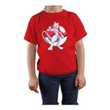 Polera  Mewtwo Pokemon Go / Niño Y Niña Algodón 