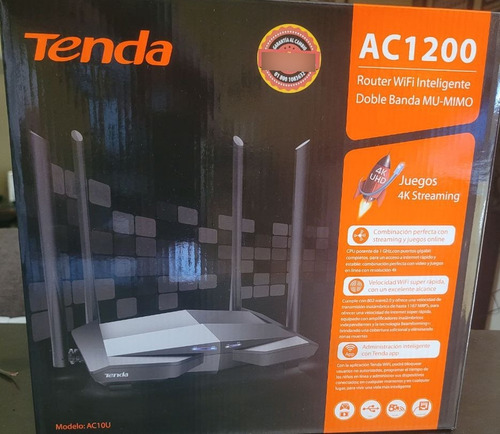 Router Tenda Ac10u V3 Wifi Gigabit Doble Banda Ac1200 Negro