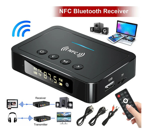 Nfc Bluetooth5.0 Transmisor/receptor Audio Estéreo Adaptador