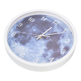 Reloj De Pared Nocturno Estilo Luna, 12 Pulgadas, Luminoso