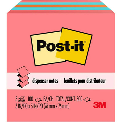 Post-it Cubo Notas Adhesivas 5 Block 500 Hojas Colores Surtidos | MercadoLibre