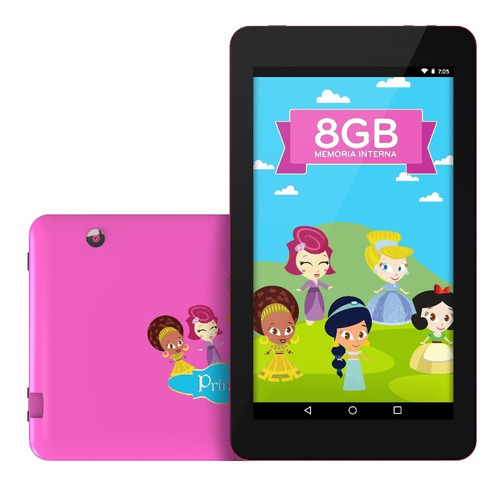 Tablet Infantil Princesinha Ht705 Android 7. 8gb Wi-fi +capa