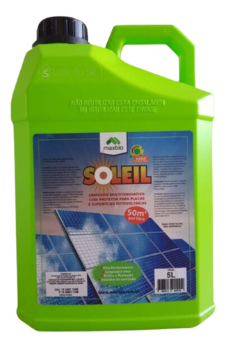 Produto Lavar Placa Solar Fotovoltaica 5 Litros Concentrado