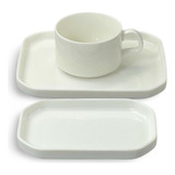 Travesas E Xicaras Off White  Porcelana Noritake Varig 6pç