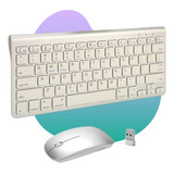 Kit Teclado E Mouse Sem Fio Wireless P/ Notebook Tablet