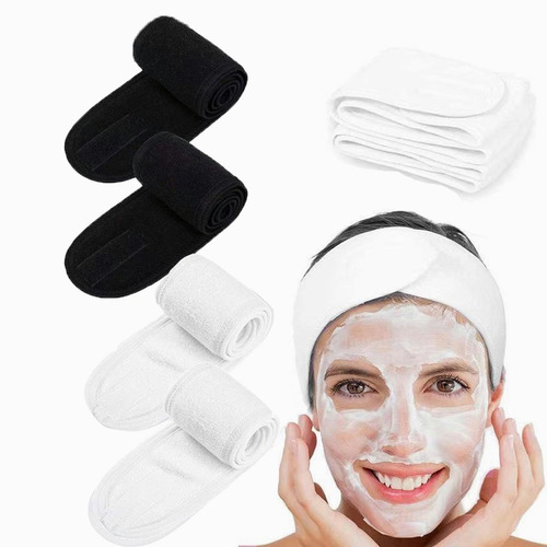 4 Piezas Bandas Faciales De Toalla Para Spa Y Maquillaje