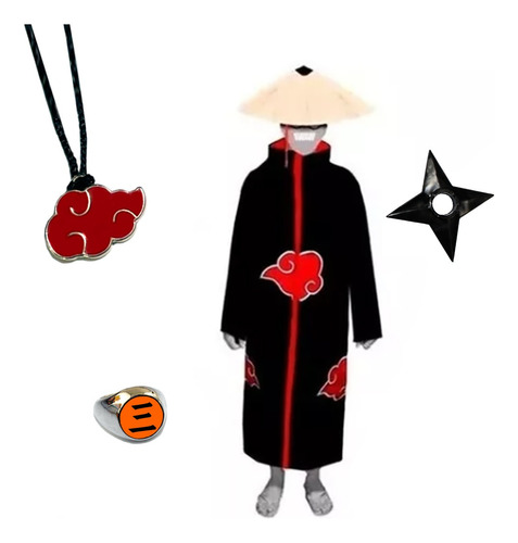 Cosplay Animes Manto Akatsuki Hidan Anel + Colar Hidan A55