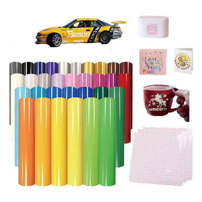 32 Vinil Adhesivo 30.5x30.5cm +3 Papel Transfer,cameo Cricut