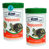 Ração Alcon Club Reptomix 60g Tartarugas Aquáticas Kit Com 2