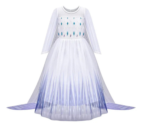 Vestido Blanco De Princesa Elsa Elsa Ice And Snow Encounter