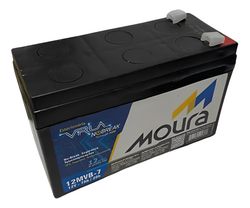 Kit 4 Moura Estacionaria Vlra 12mva7 7ah 12v Nobreak Alarme