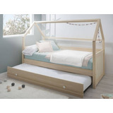 Cama De Sueños Canguro Casita Montessori Individual Madera