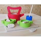 Set De Mate Madera Montessori Uovo Juego De Representacion