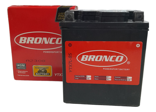  Bateria Bronco Ytx7l-bs Gel Moto Yamaha Mt03, Xtz,ybr, Hond