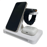 Dockstation Carregador 3 Em 1  S/fio 15w Para iPhone Android