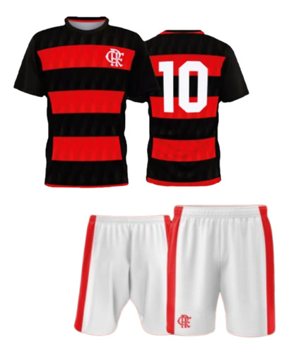 Camisa Flamengo Infantil / Bermuda Conjunto  Kit Mini Craque
