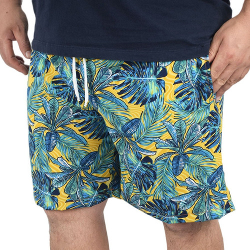 Short Estampado Elastano Plus Size Grande Bermuda Praia Flor