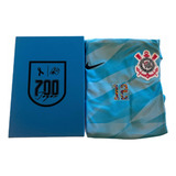 Camisa Goleiro Cassio M Corinthians Azul 700 Jogos Com Caixa