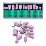 Kit 12 Brocas Polimento Profissional Unhas Gel Acrigel Fibra