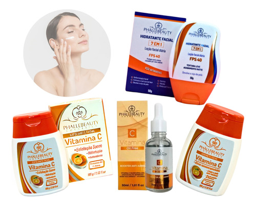 Kit Skincare Vitamina C Spa Day Tratamento Facial Completo  