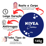 Creme Nivea Lata 145g Hidratante Facial E Corporal Azul 