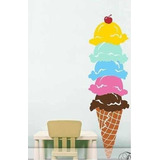 Vinil Decorativo Para Tienda De Helados  M De Alto