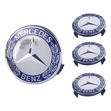 4 Tapas Centrales Rueda Repuesto Compatibles Mercedes Benz