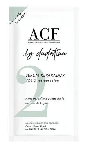 Acf By Dadatina Serum Reparador Vol2 Regenerador Refill 30ml