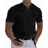 Camiseta Deportiva Y De Fitness De Cuello En V Para Hombre