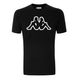 Camiseta Logo Cromen Slim Negra Hombre Kappa Kappa