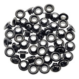 Ojalillo Ojal Aluminio Metal Eyelet Ibi Craft V/colores X 50 Color Negro Metalizado