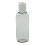 Botella Oval 60ml Transparente Con Tapa Disktop Gel (10 Pza)