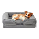 Cama Para Perro Mediano Sofá Extraible Lavable Gris